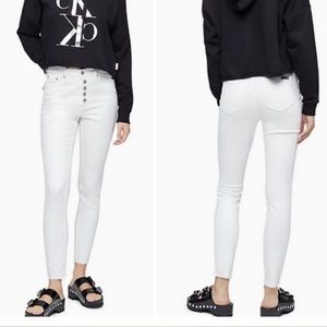 Calvin Klein White High Rise Skinny Jeans